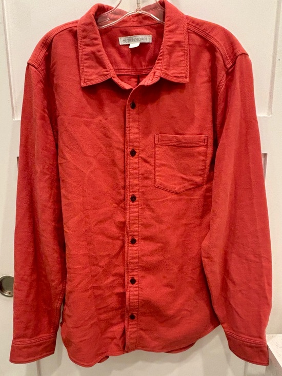 Outerknown Other - Outerknown Men’s Red Button-Front 100% Organic Cotton Shirt Jacket